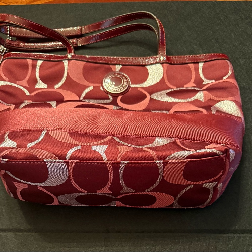Coach Signature Red Shoulder Bag